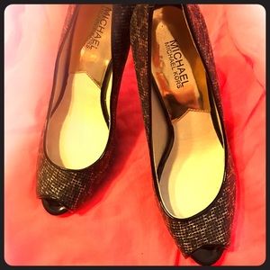 Michael Kors Shimmer Leopard print heels